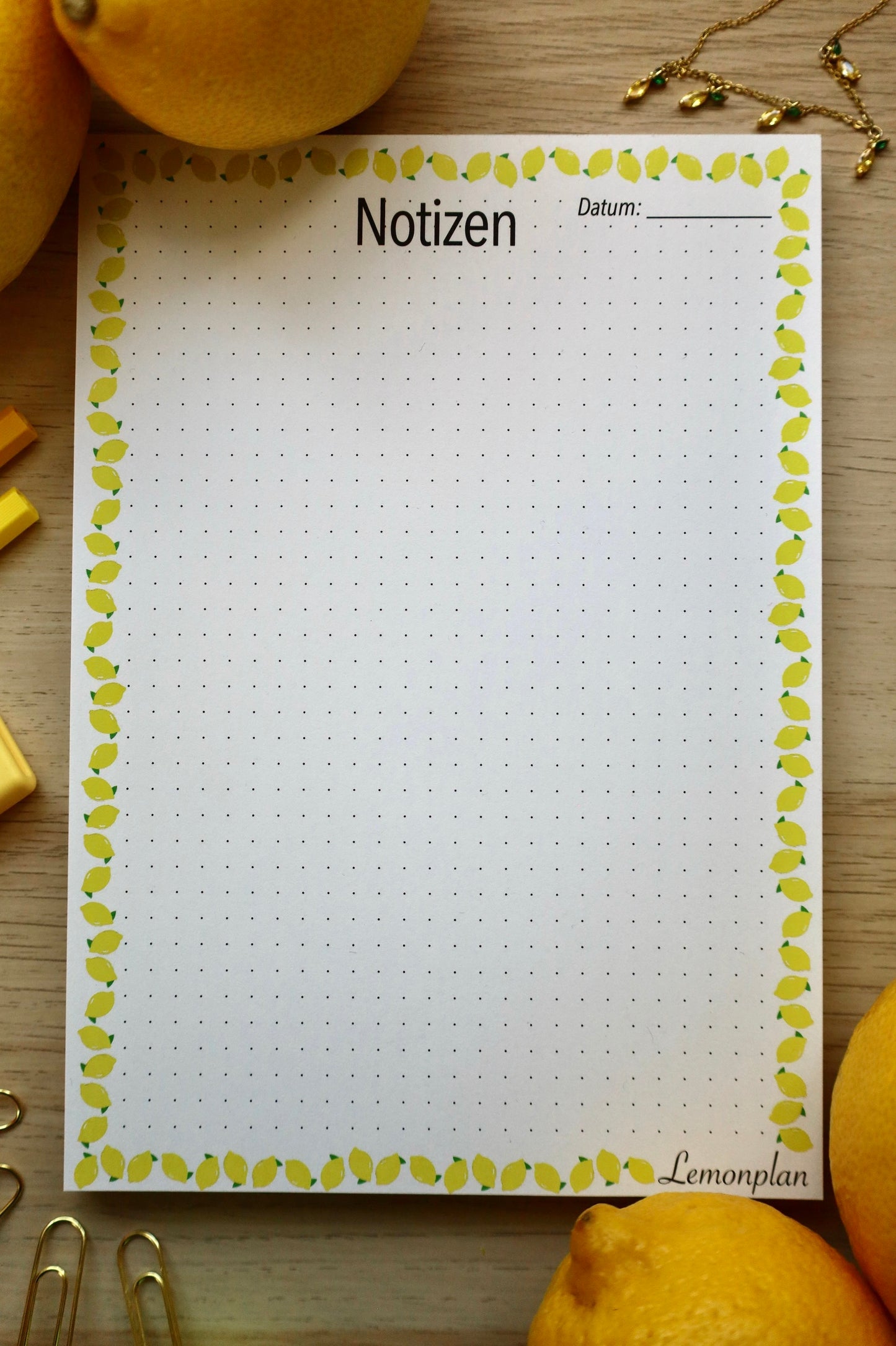 Notizblock - Zitronendesign