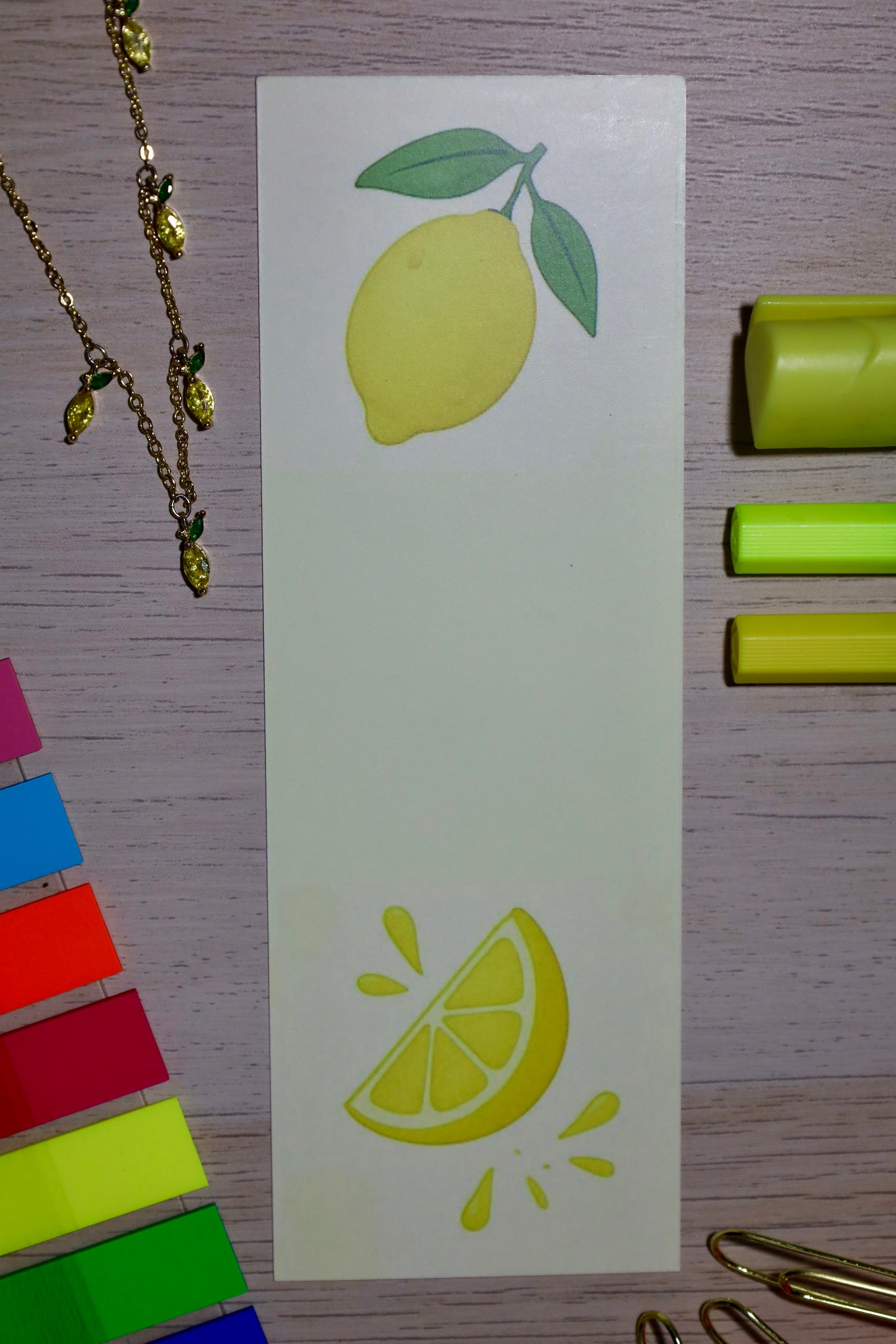 Lesezeichen Zitronendesign - 4er Set